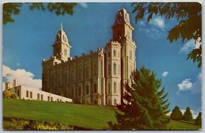De Colección Manti Utah UT Últimos Días San L.D.S Templo Mormón Años 60 Ver Postal - Imagen 1 de 2