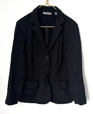 Chaqueta Blazer Kate Hill Negra Tela Elástica Informal Botón Frontal Para Mujer’s 16 Foto 1 de 4