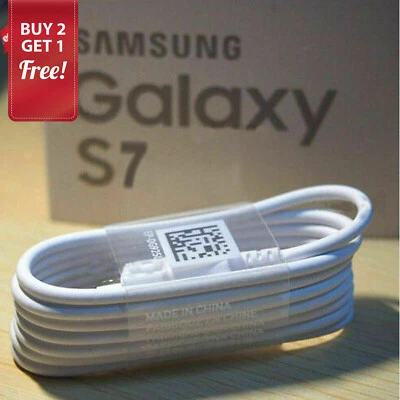 Genuine Samsung Galaxy S6 S7 Edge S5 Note 5 4 3 Fast USB Charger Data Lead Cable - Image 1 of 4