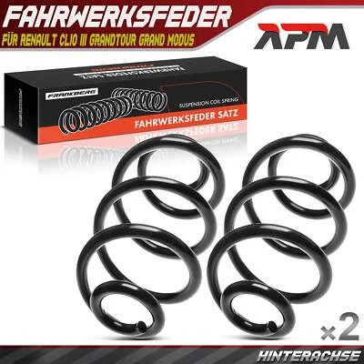 2x Federn Fahrwerksfeder Hinterachse für Renault Clio III Grandtour Grand Modus - Bild 1 von 4