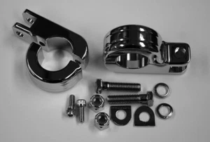 Clamp on Foot Peg Mounts #9647 Chrome 1-1/4" Mounts - Picture 1 of 1