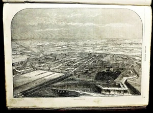 1859.Vogelansicht der Stadt Alexandria ..Italienischer Krieg.Ätna. - Bild 1 von 1