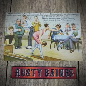 Postal, Cómic, A Thiele, Flapper Girl, Ten Pin Bowling, Grado G+ - Imagen 1 de 2