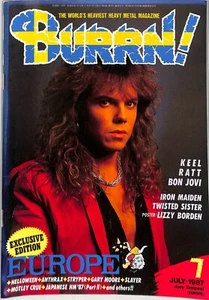Burrn! Magazine Issue #7 July 1987 Joey Tempest Cover Heavy Metal Japan - Picture 1 of 2