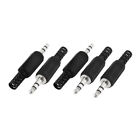 5 PCS Booted Headphone Stereo 3.5mm 1/8 Male Adapter Jack Audio Connector