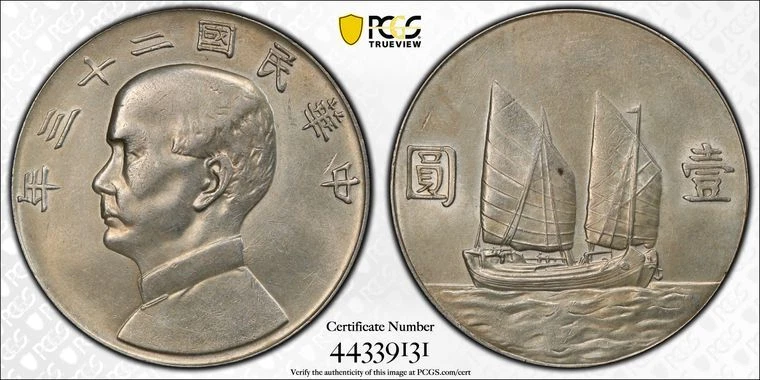 银色1934 年中华帝国银币(Pre - 1948) | eBay