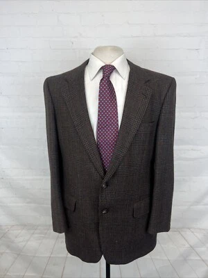 Blazer de lana a cuadros marrón oscuro Burberry para hombre OTOÑO/INVIERNO 42R $1,595 Foto 1 de 4