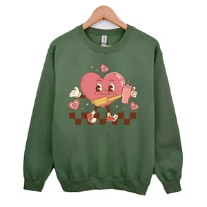 Valentine Heart Sweatshirt, Cute Valentine Sweatshirts, Valentine Sweatshirts, V - Picture 1 of 1