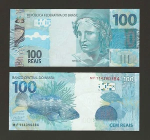 BRAZIL 100 Reais 2010 (2023), P-257f, Guedes & Neto Signs, Original UNC, Pretty - Picture 1 of 1