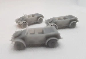 1:87 HO kubelwagen x 3 WW2 german - Picture 1 of 5