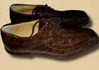 Expressions By RC Mens Brown Alligator Type Size 10 Lace Up Shoes 