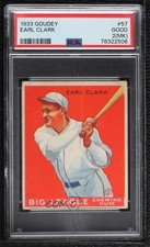 1933 Goudey Big League Chewing Gum R319 Earl Clark #57 PSA 2 Rookie RC