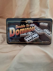 Juego de dominó profesional Excalibur Deluxe Double-6 sellado en lata SRQ - Imagen 1 de 4