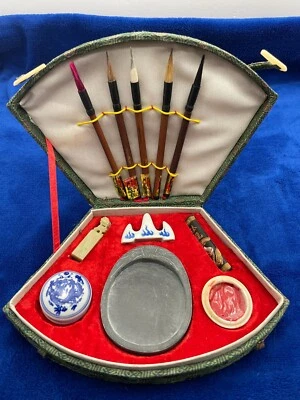 Ancient Unique Vintage Chinese Calligraphy Kit - Image 1 of 4
