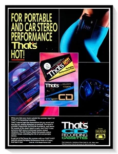 That's CD Recording Cassettes Print Ad Vintage 1990 Magazine Advertisement - Picture 1 of 2