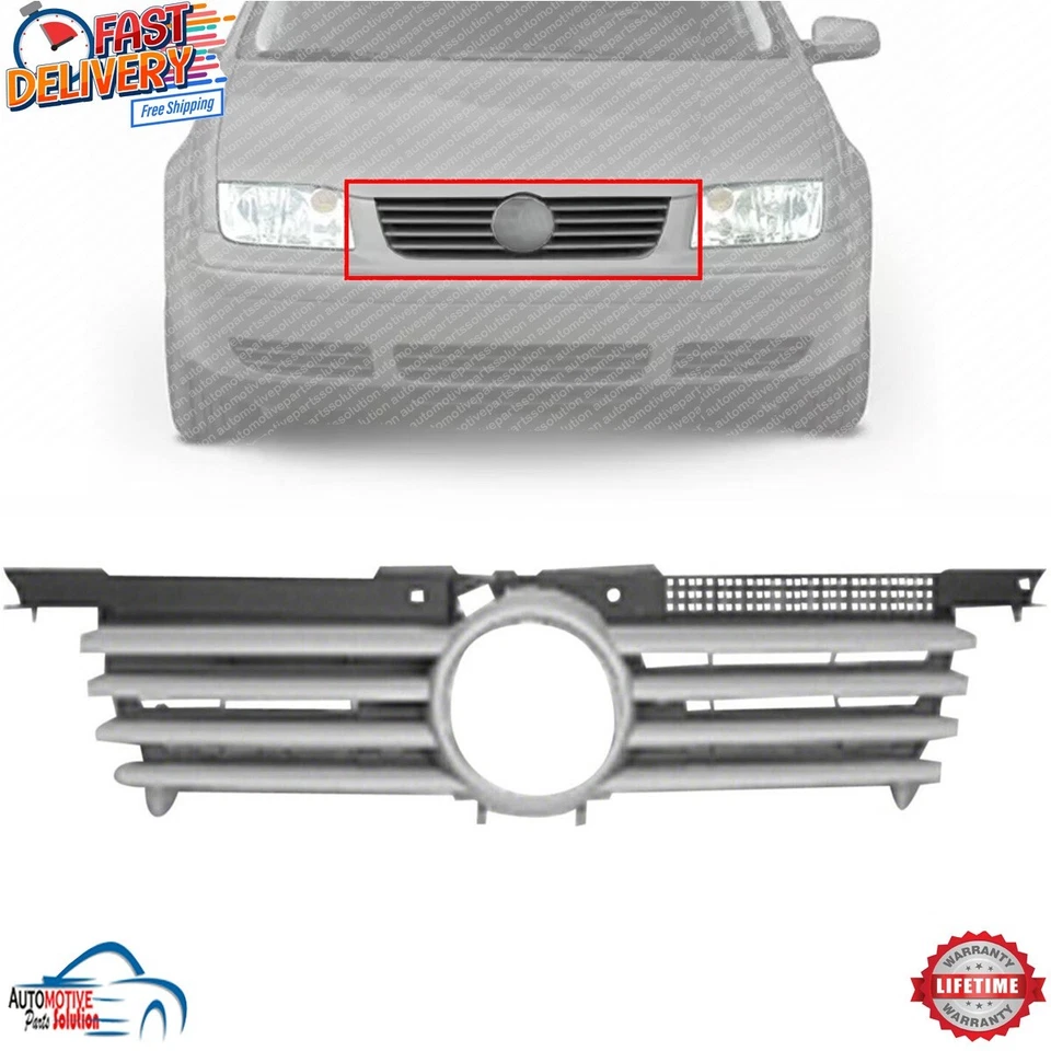 NEW FRONT GRILLE PAINT TO MATCH PLASTIC FOR 1999-2005 VOLKSWAGEN JETTA VW1200131 Foto 1 de 4