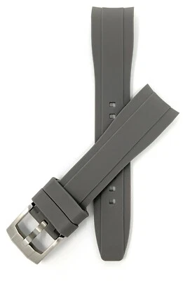 Correa de reloj Bandini de silicona con extremo curvo, correa de goma FKM para Seiko Rolex Omega Foto 1 de 4