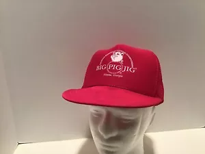 Big Pig Jig Vienna Georgia Trucker Hat Snapback Mesh Vintage One Size Pink - Picture 1 of 6