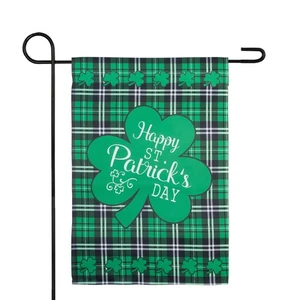 Northlight Happy St. Patrick's Day Plaid Outdoor Garden Flag 12.5" x 18" - Picture 1 of 7