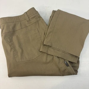 Under Armour Hose Herren 38 x 32 Khaki Loose Fit Wandern Outdoor Reißverschlusstasche - Bild 1 von 12