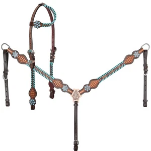 One Ear Headstall and Breastcollar Set - Picture 1 of 3