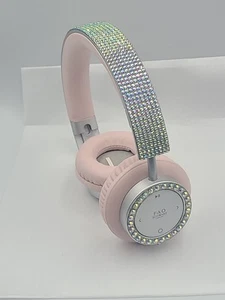 FAO Nero Bluetooth Wireless Strass Cuffie Bling Tunes 105 - Foto 1 di 5