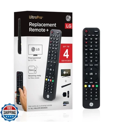 GE 4-Device Replacement Remote for LG Compatible with LED LCD HD UHD 4K HDR S - Image 1 of 4