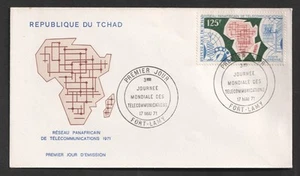 1971 Chad Pan African Telephone Network. Fort Lamy First Day Cover - Picture 1 of 1