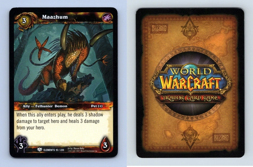 Maazhum #93/220 - War Of The Elements Common Warcraft 2011 TCG Card - Image 1 of 1