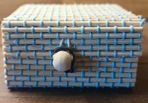 Vintage 70/80er Jahre Geschenkidee x Mann - Bambusbox mit Überraschung - 7 cm - - Bild 1 von 5