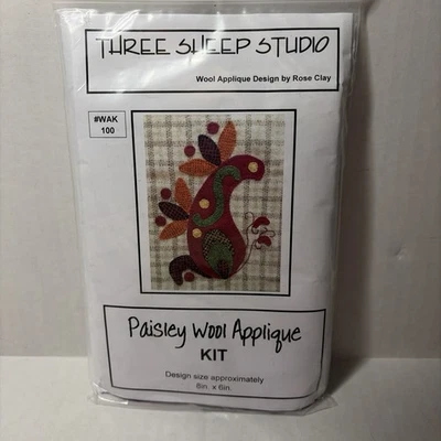 Three Sheep Studio Paisley Wool Appliqué Kit - Image 1 of 2