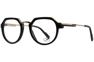Cazal 6029 001 Titanium Eyeglasses Frame Black/Gold Full Rim Round Shape 48mm - Picture 1 of 5
