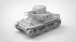 Kit Modelo Tanque Medio Sin Pintar Impreso en 3D 1/72/87/144 Ejército de Estados Unidos M2A1 ¡NUEVO! - Imagen 1 de 6
