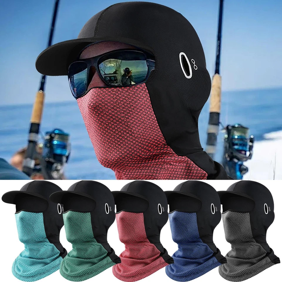 Sunscreen Face Cover Sun Hood Hat UV Protection Ice Silk Headgear For Cycling - Image 1 of 4