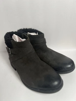 UGG Mujer Benson Botín Negro Impermeable Lana Nieve 1095151 Cremallera Talla 11 Nuevo en Caja Foto 1 de 4