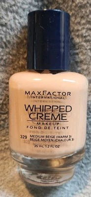 Max Factor Whipped Creme Makeup #329 Medium Beige (Warm 3) NOB  - Image 1 of 2