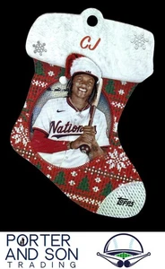 CJ Abrams Stocking Die Cut Ornaments 2024 Topps Holiday #SDC-13 Nationals - Picture 1 of 2