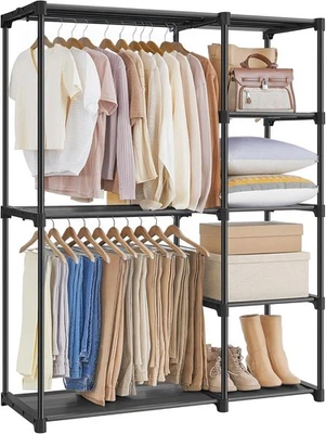 SONGMICS Armario Portátil, Organizador de Armario Independiente, Perchero con Estante Foto 1 de 4