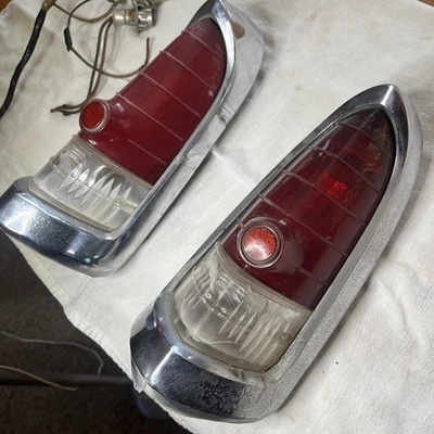 1955 DeSoto Chrome Tail Lights to Restore Or Use On Daily Driver Or Passenger - Image 1 of 4