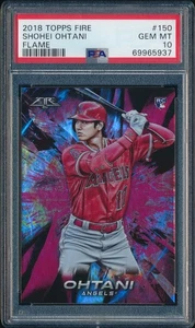 Shohei Ohtani 2018 Topps Fire Flame Version #150 Rookie PSA 10 - Color Matching - Picture 1 of 2