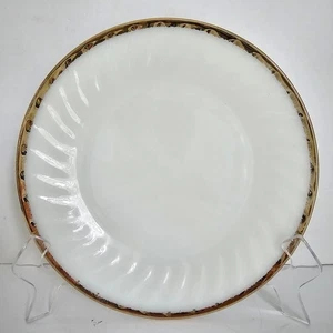 Vintage Fire King Speiseteller GOLDEN ANNIVERSARY 9" Swirl Goldrand 5er Set - Bild 1 von 8