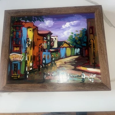 Auténtico arte callejero argentino La Boca con marcos personalizados firmado por artista  Foto 1 de 4