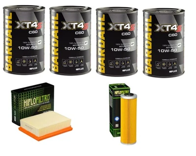 BARDAHL / HIFLOFILTRO KIT/TAGLIANDO KTM SUPER/ADVENTURE/1190/1290 BARDAHL XT4-S 10W50 FILTRO OLIO ARIA