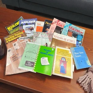 Lot Of 15 Vintage Magazines Books DIY Design Cooking Macramé Needle Garden - Bild 1 von 7