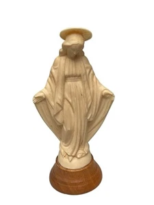 Statua Vergine Maria 4” resina intagliata a mano Toriart Tartori Italia cruscotto Madonna - Foto 1 di 5