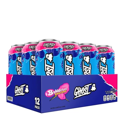 Ghost Energy Drink Bubblicious Cotton Candy Legendary Taste 12 latas 16 oz ea NUEVO Foto 1 de 2