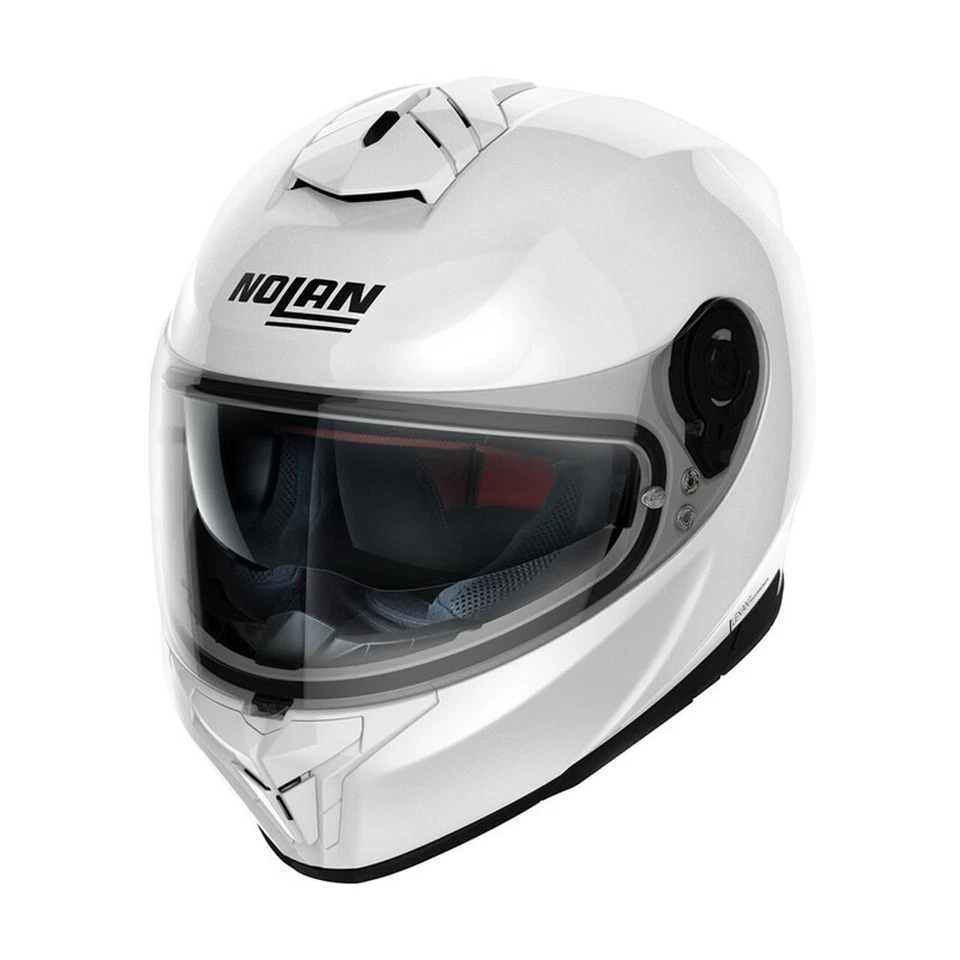 Casco de Motocicleta Nolan N80-8 N-COM Metal Blanco Cara Completa Street Touring Grande Foto 1 de 2