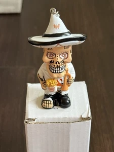 Brand New Texas Whataburger Sugar Skull Keychain Holding Fries And Instrument - Picture 1 of 5