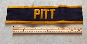 Vintage PITT University of Pittsburg Gold & Blue Embroidered Sash early 1900s? - Picture 1 of 2