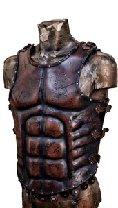 Medieval Roman Greek Muscle Body Armor Cuirass LARP cosplay Halloween Costume - Picture 1 of 7
